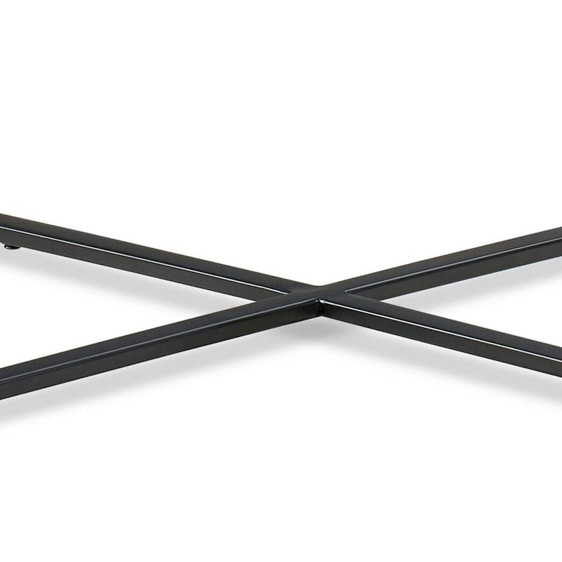 Table d'appoint moderne avec plateau en marbre de Carrare et cadre en acier – Gris