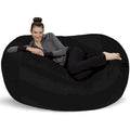 Pouf Géant en Mousse à Mémoire de Forme 180 cm avec Housse en Microsuède – Noir / Rouge / Anthracite / Chocolat / Bleu roi / Bleu marine / Vert olive / Cacao / Camel / Citron / Vert aigue-marine / Mandarine / Violet / Magenta / Vert lime – 1-2 Personnes