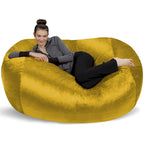 Pouf Géant en Mousse à Mémoire de Forme 180 cm avec Housse en Microsuède – Noir / Rouge / Anthracite / Chocolat / Bleu roi / Bleu marine / Vert olive / Cacao / Camel / Citron / Vert aigue-marine / Mandarine / Violet / Magenta / Vert lime – 1-2 Personnes