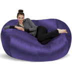 Pouf Géant en Mousse à Mémoire de Forme 180 cm avec Housse en Microsuède – Noir / Rouge / Anthracite / Chocolat / Bleu roi / Bleu marine / Vert olive / Cacao / Camel / Citron / Vert aigue-marine / Mandarine / Violet / Magenta / Vert lime – 1-2 Personnes