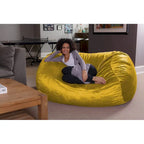 Pouf Géant en Mousse à Mémoire de Forme 180 cm avec Housse en Microsuède – Noir / Rouge / Anthracite / Chocolat / Bleu roi / Bleu marine / Vert olive / Cacao / Camel / Citron / Vert aigue-marine / Mandarine / Violet / Magenta / Vert lime – 1-2 Personnes
